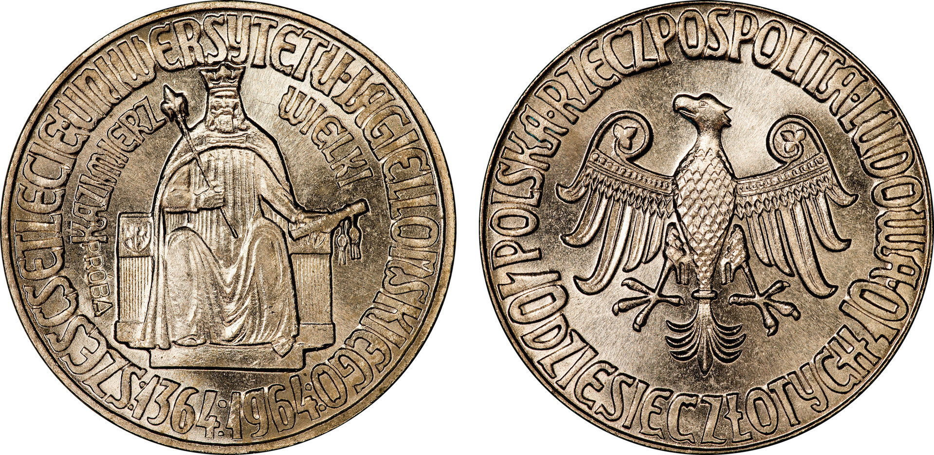 Poland - 1964 10 Zlotych King (Proba) 1.jpg