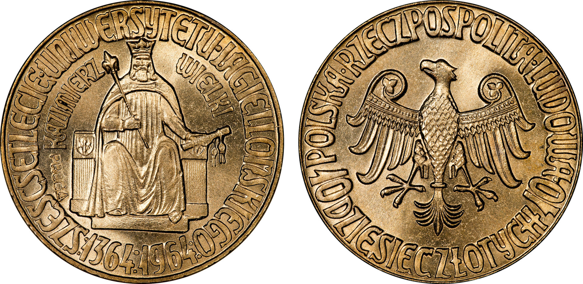 Poland - 1964 10 Zlotych King (Proba) 2.jpg