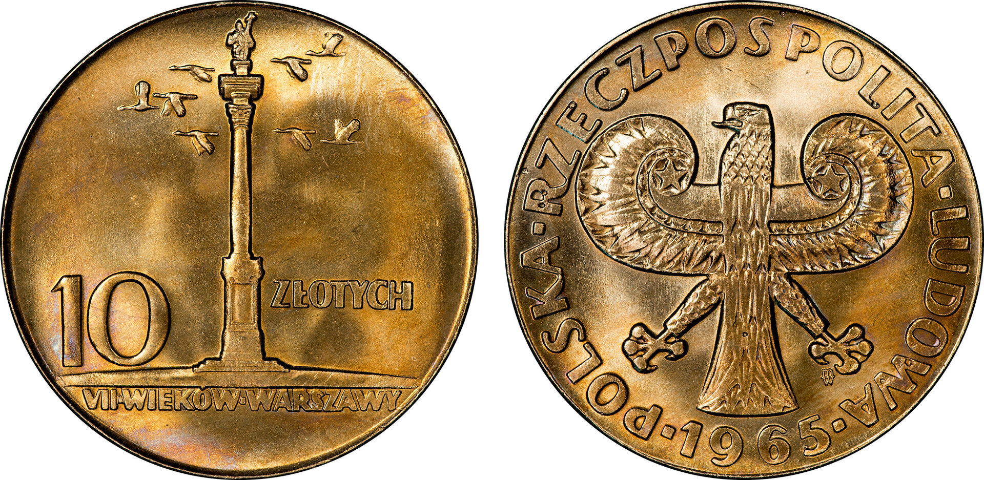 Poland - 1965 MW 10 Zlotych (Sigismund Pillar).jpg
