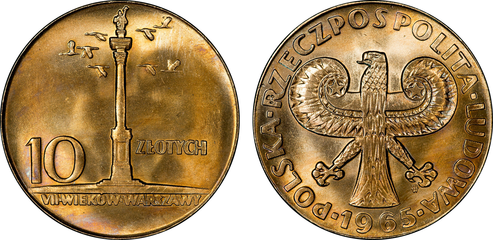 Poland - 1965 MW 10 Zlotych (Sigismund Pillar).jpg