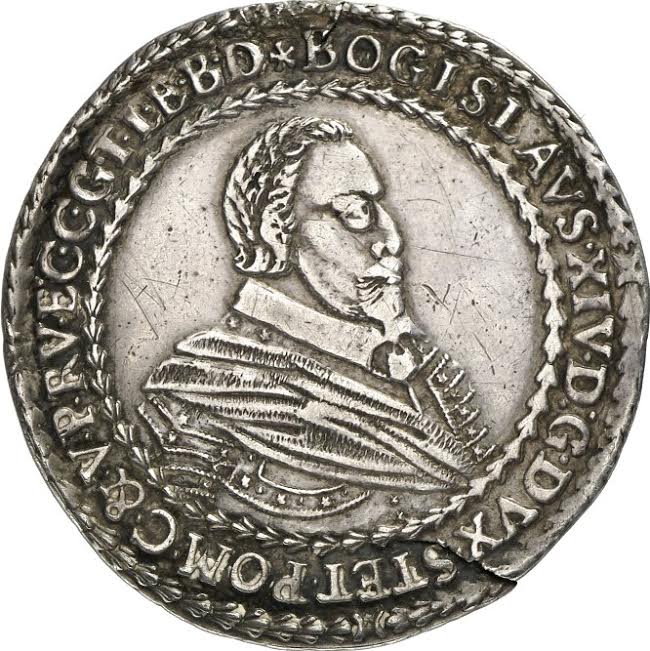 Pomerania Bog XIV Burial Halbtaler 1654 Hild.382 obv  398.jpg
