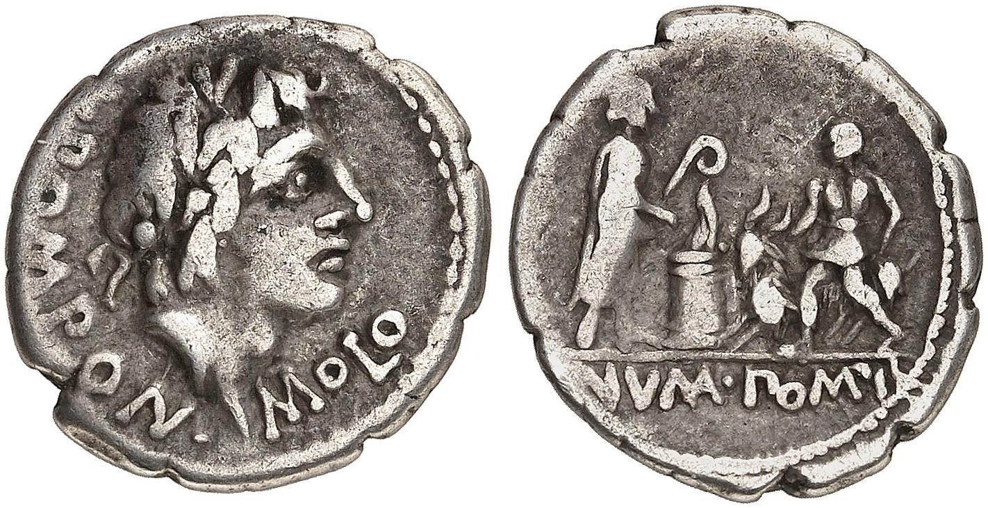 Pomponius Molo obv die match Heidelberger Munzhandlung 15.5.16 Auction 74 Lot 81.jpg