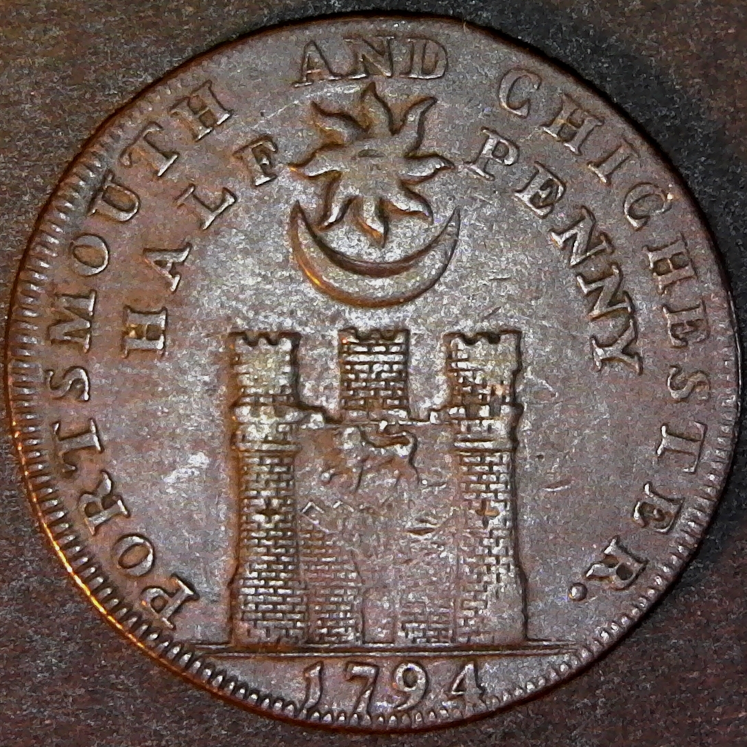 Portsmouth and Chichester Half Penny 1794 obverse less 5.jpg