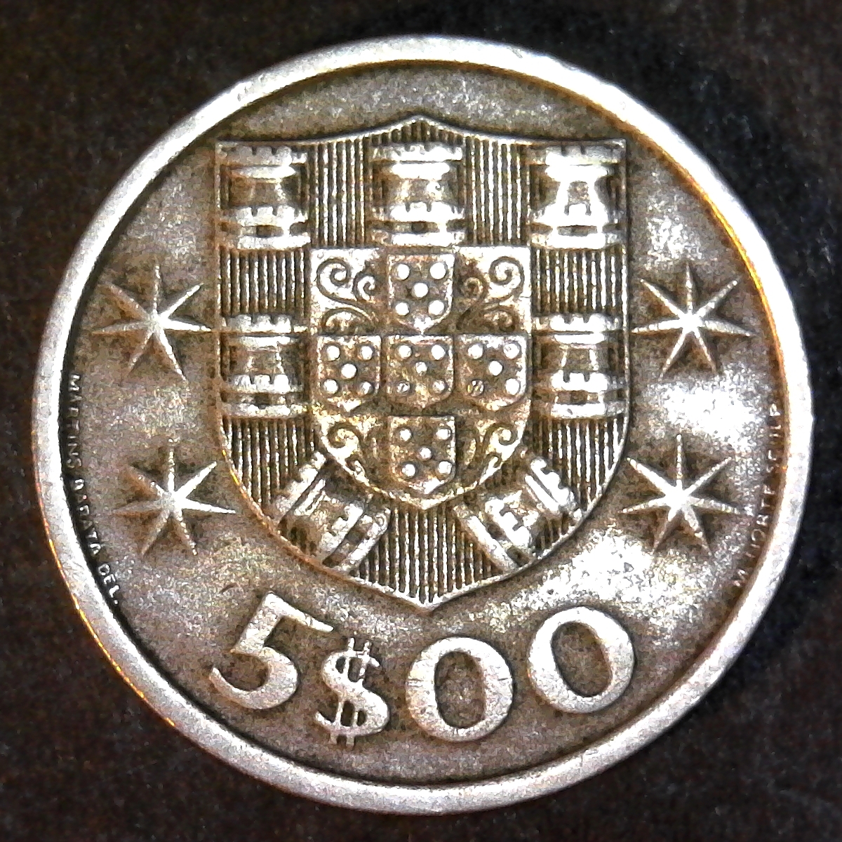 Portugal 5 Escudo 1965 reverse.jpg