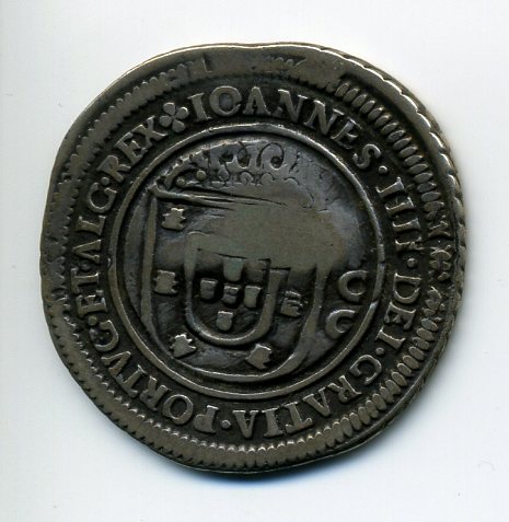 Portugal half cruzado with 1663 cm obv032.jpg