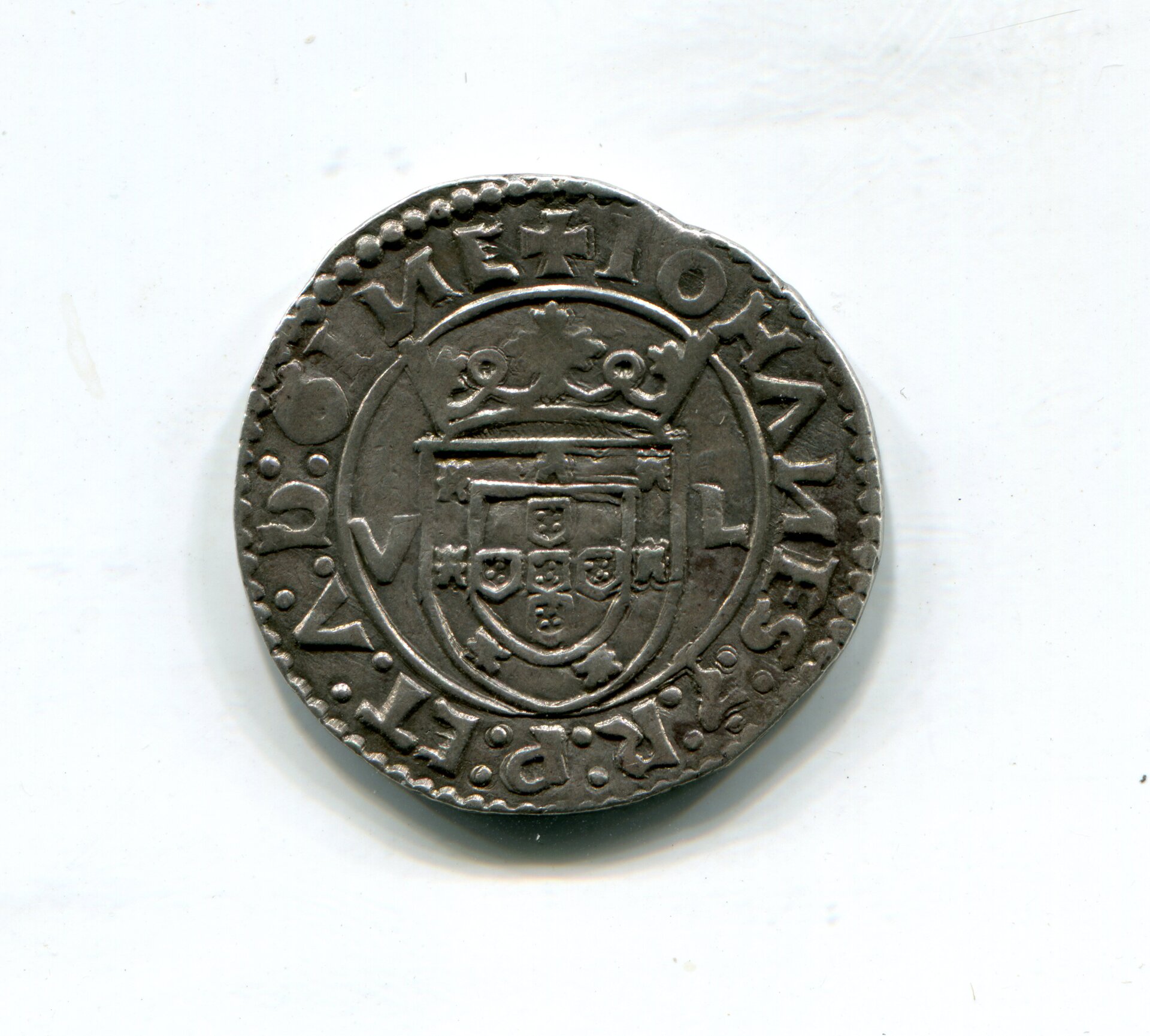Portugal Joao III Tostao nd with voided cross obv 013.jpg