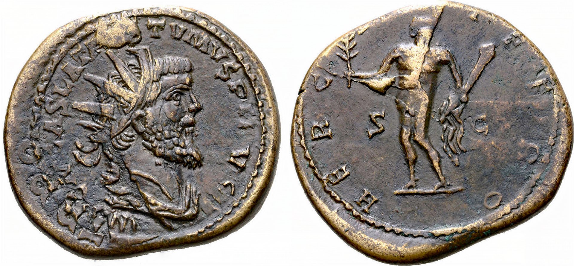 Postumus AE Double Sestertius, Roma E-Sale 58.jpg
