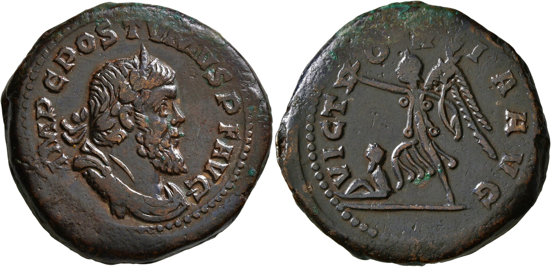 Postumus sestertius, AWK Collection.jpg