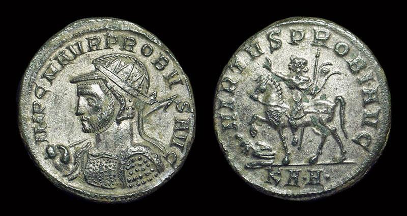 Probus Ant. - Armored Probus on horseback antoninianus (Kirk Davis).jpg