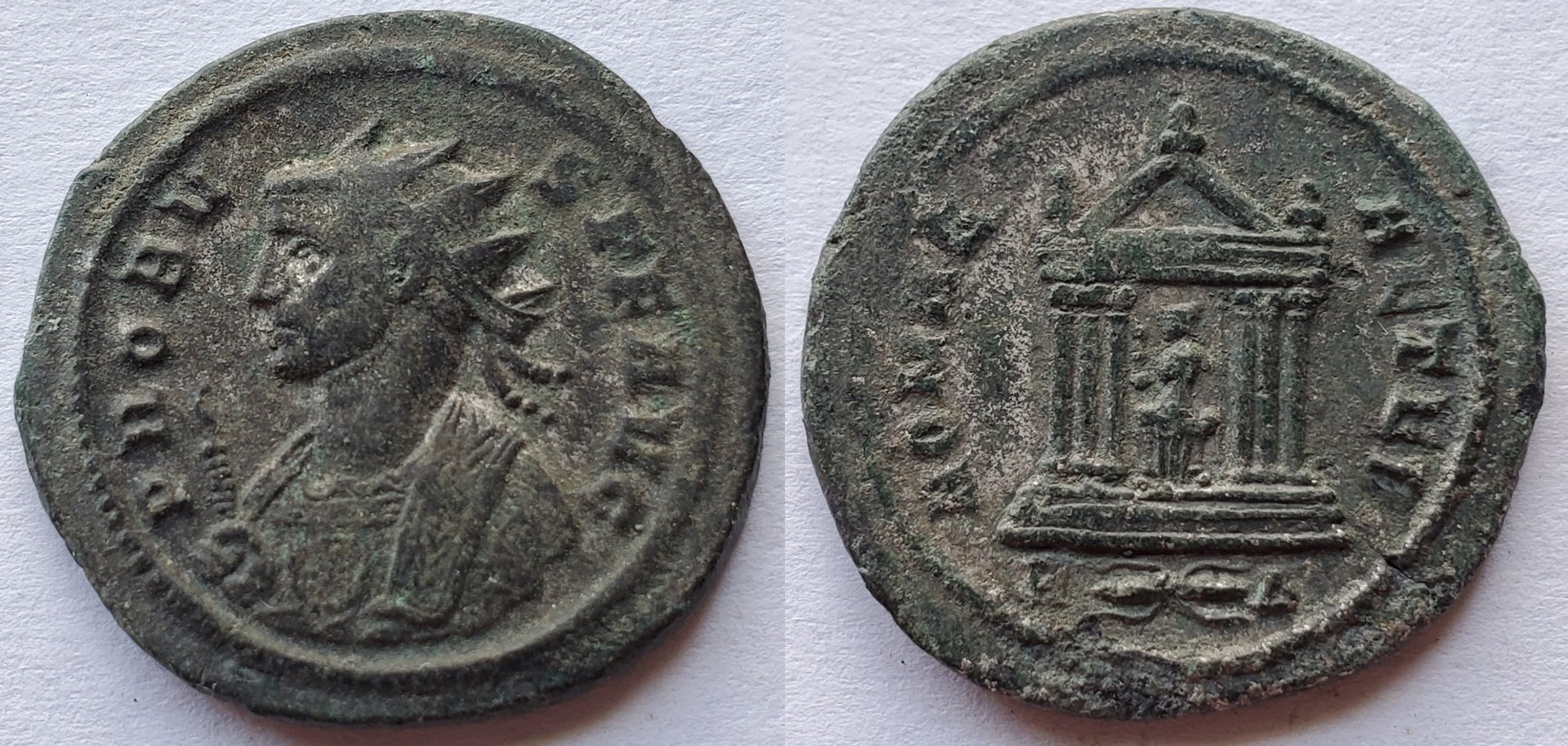 Probus Antoninianus ROMAE AETER temple of Roma.jpg