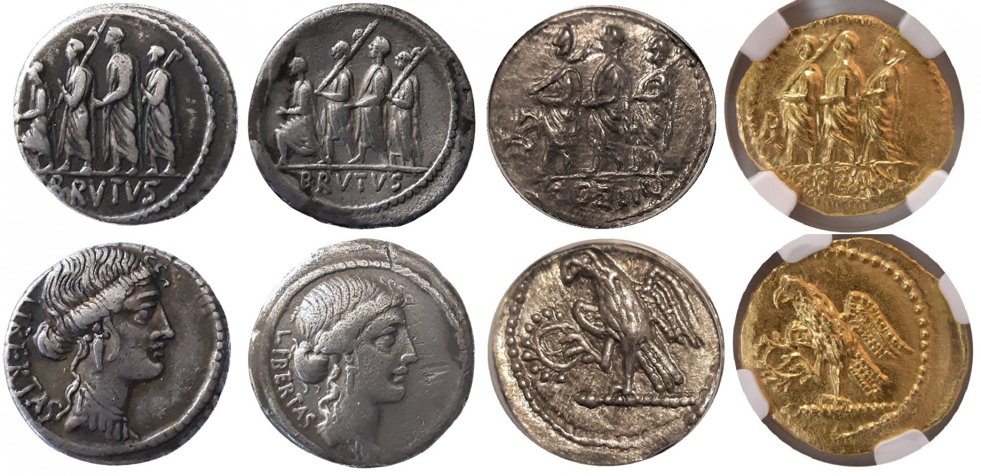 Procession of Brutus Lictors and Koson, Denarius and Stater.jpg