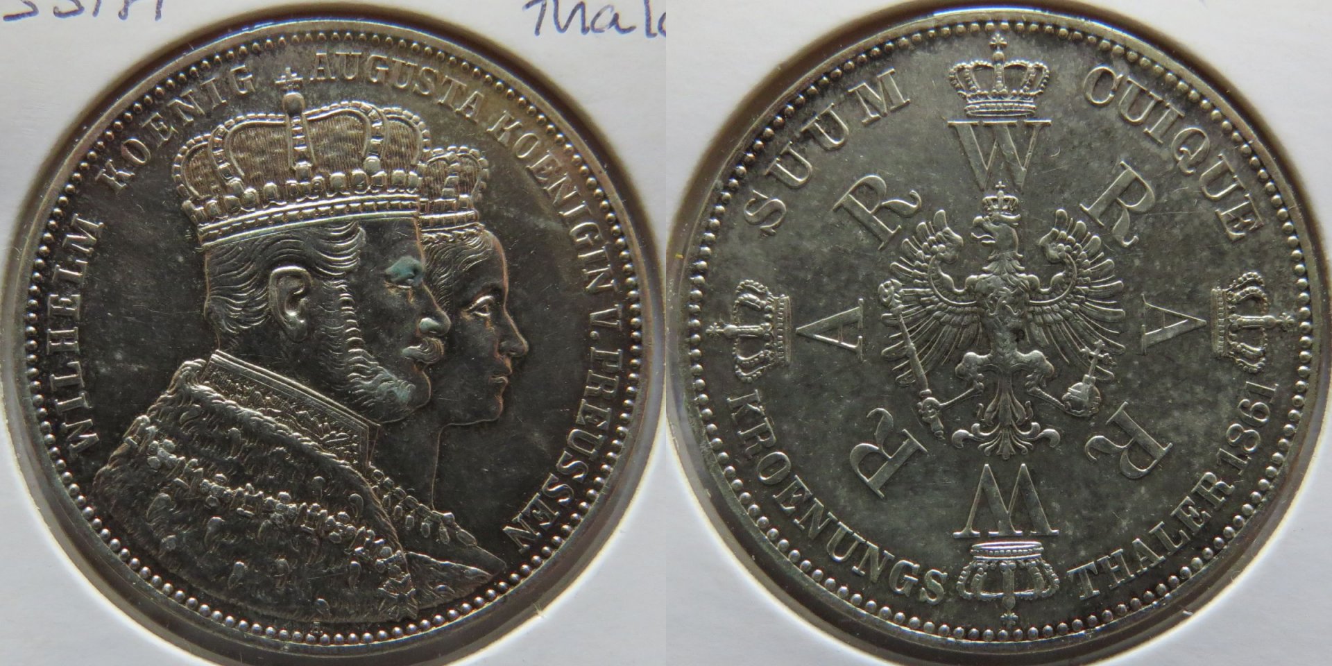 Prussia 1861 1 Thaler Wilhelm I coronation commem copy.jpg