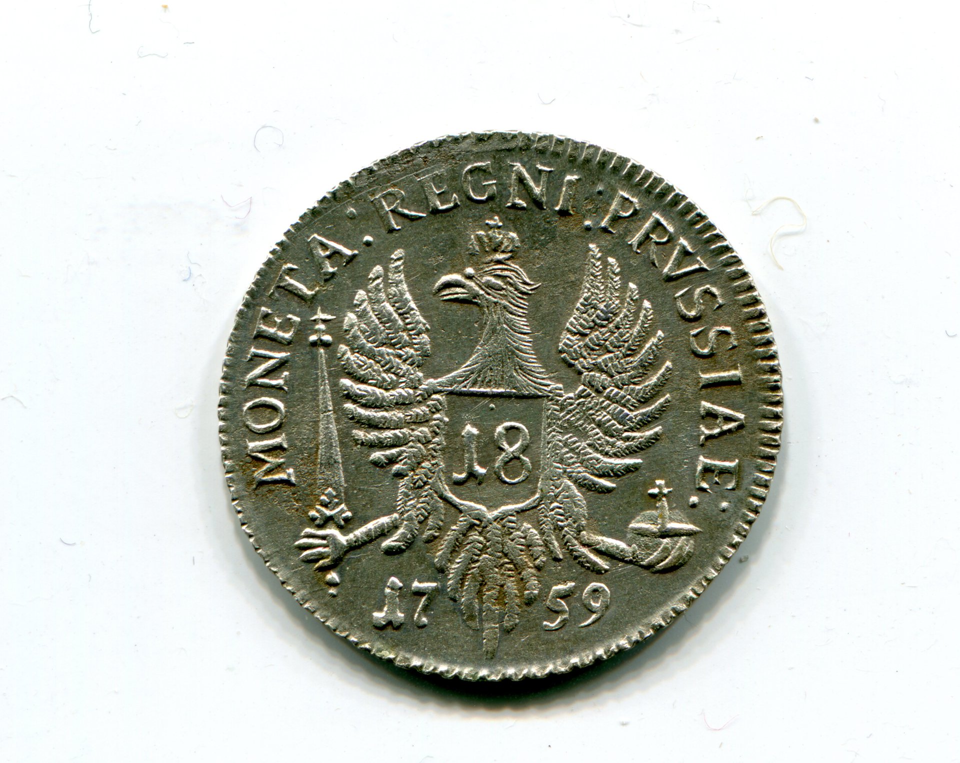 Prussia Russian Occ Elizabeth 18 Groscher 1759 rev 431.jpg