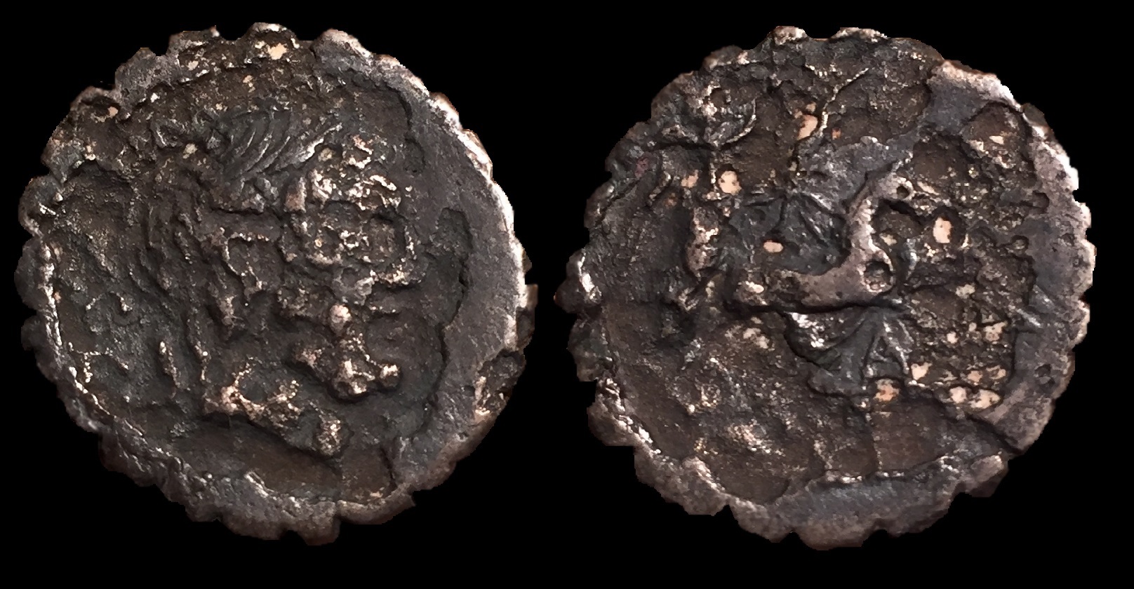 Q Antonius Balbus denarius serratus. 83-82 BC.jpg