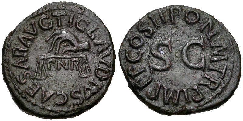 quadrans 41-54AD Roman Claudius CNG.jpg