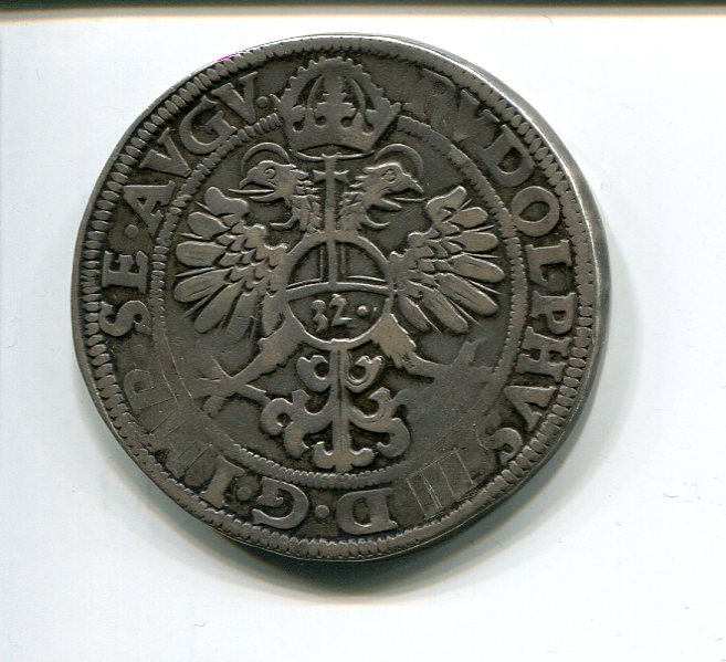 Ratzeburg Bishopric Christoph v Meck Taler 1581 rev 915.jpg