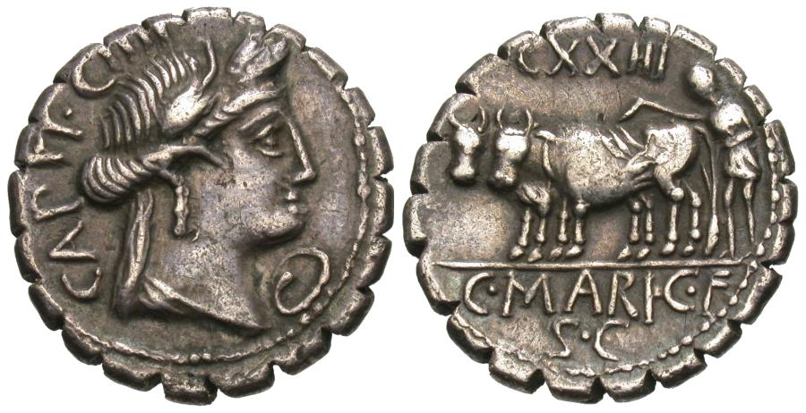 RETURNED jpg version C. Marius Capito (Ceres - ploughman & oxen), Crawford 378-1c.jpg