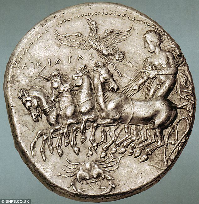 Reverse of Akragas dekadrachm, c. 409-406 BC (Myron & Polykrates).jpg