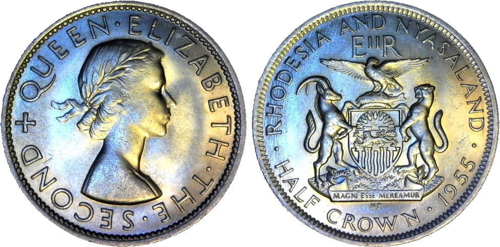 Rhodesia and Nyasaland Half Crown 1955 obv-side-cutout.jpg