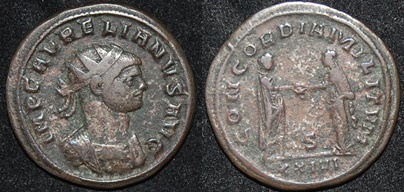 RI Aurelian 270-275 CE AE Ant Concordia-Milit.jpg