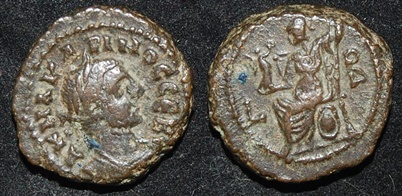 RI Carinus 282-285 CE Potin Tet Alexandria Egypt 19mm Athena Seated holding Nike Obv-Rev.jpg