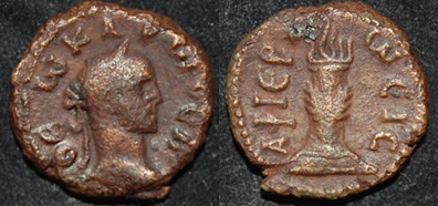 RI Carus 282-283 CE AE 18mm BI Tet Consecratio Flaming Alter Divus Carus under Carinus R2.jpg