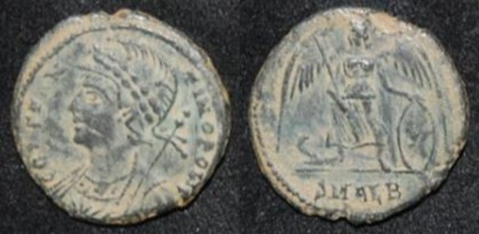RI Commem AE 17 Constantinopolis 227-340 Victory Alexandria RIC VIII 17 Left.jpg