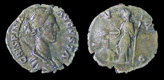 RI Crispina m Commodus 177 CE AR denarius 2.29g Juno stdg RIC-283 O-R.JPG