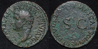 RI Drusus Caesar AE As 28mm - Restor Issue under Titus Obv-Rev.jpg