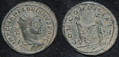 RI Florianus Jul-Aug 276 CE AE23 Concord-Milit.jpg