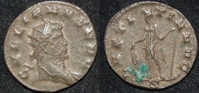 RI Gallienus 253-268 CE Ant Milan mint Laetitia.jpg