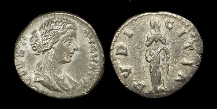 RI Lucilla 164-182 CE AR Denarius 18mm 2-8g Rome mint 166-169 CE Pudicitia RIC III 780 O-R.JPG