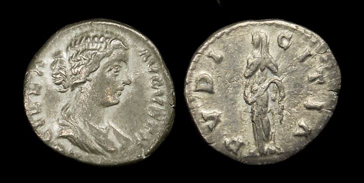 RI Lucilla 164-182 CE AR Denarius 18mm 2.8g Rome mint 166-169 CE Pudicitia RIC III 780 O-R.JPG