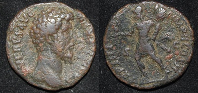 RI Lucius Verus 161-169 CE AE 24mm Mars w Trophy Obv-Rev.jpg