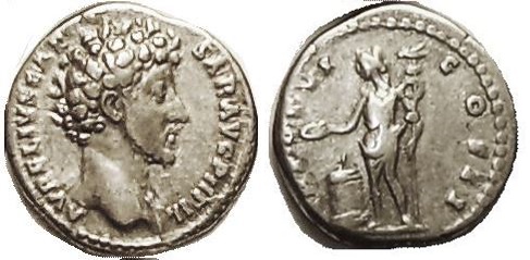 RI MARCUS AURELIUS AR Den as Caesar TR POT VI COS II - Genius stg at altar hldg standard.jpg
