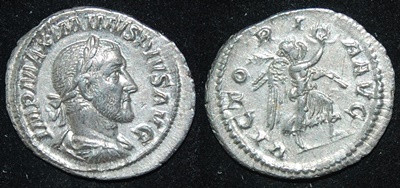 RI Maximinus Thrax 235-238 CE AR Denarius Victory stndg.jpg