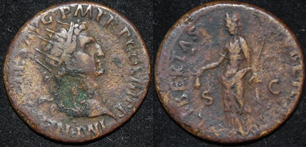 RI Nerva AE Dupondius 96-98 CE LIBERTAS PVBLICA -pileus TIF.jpg