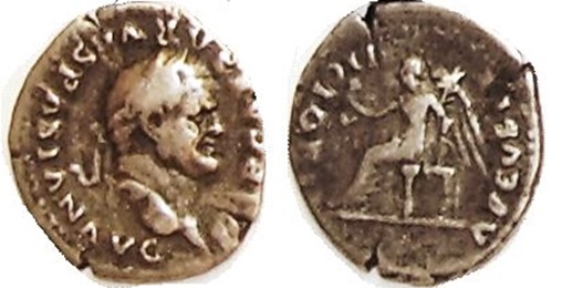 RI Vespasian 69-79 CE AR Quinarius VICTORIA AVGVST Victory std L  Rare.jpg