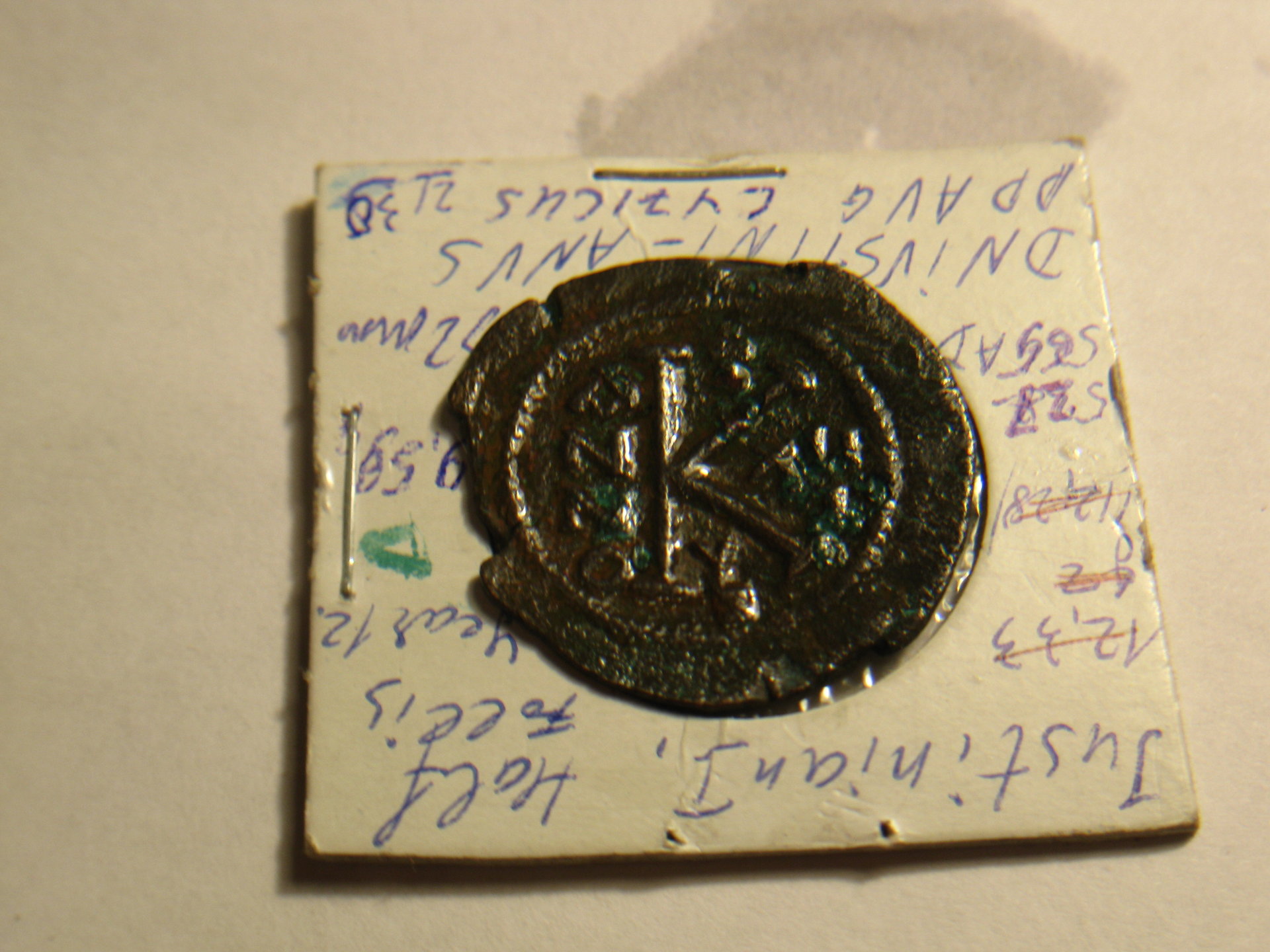 Richards coffee cup   Justinian plague coin 003.JPG