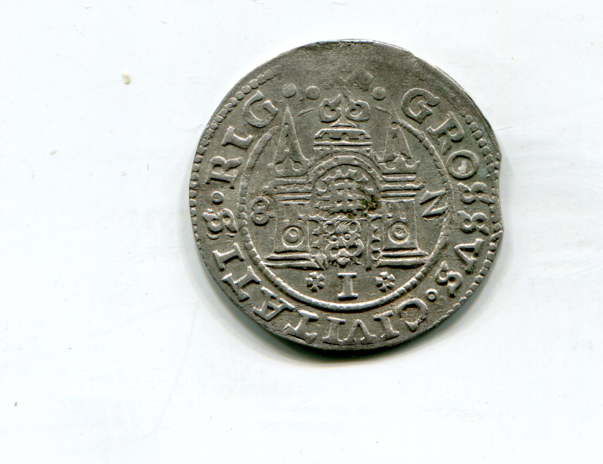 Riga Stefan Bathory Groschen 1582 rev 314.jpg