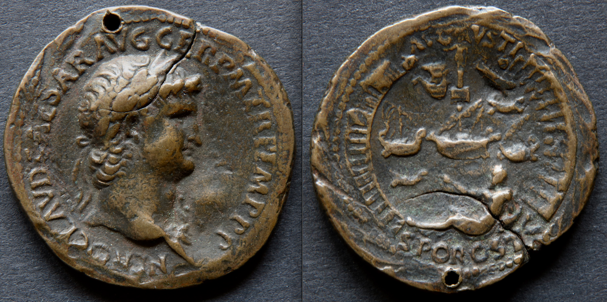 Römerimitationen – Paduaner, Nero, Ostia-Sesterz.png