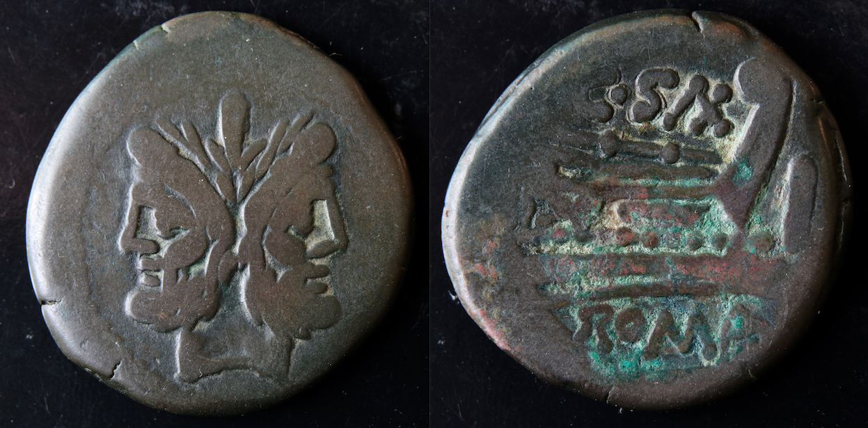Römische Republik – As, Saxula, Janus und Bug.png