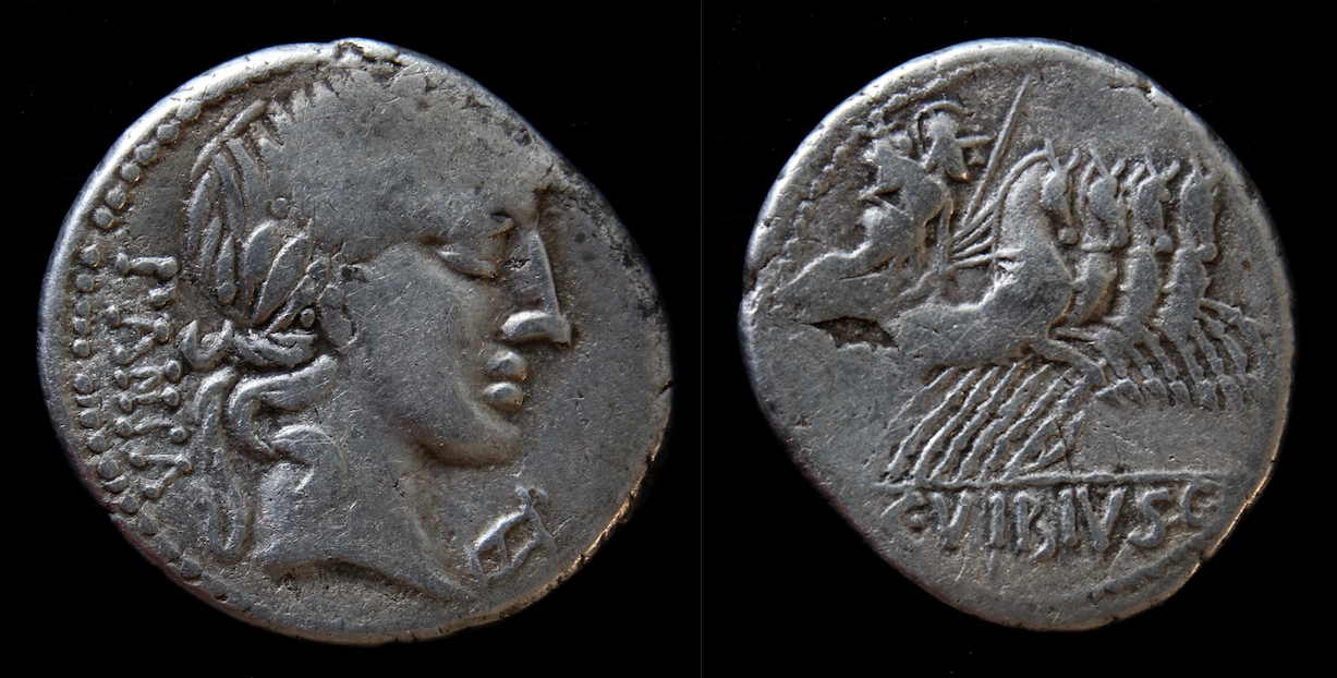 Römische Republik – Denar, Pansa, Jupiter in Quadriga.png