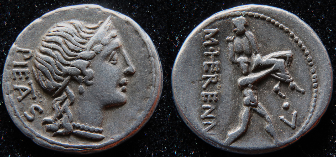 Römische Republik – RRC 308:1b, Denar, Herennius, Catanean u. Pietas .png