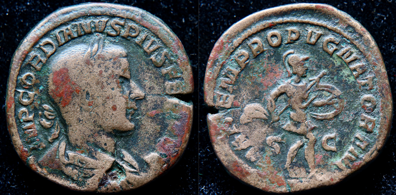 Rom – Gordian III, Sesterz, Mars.png