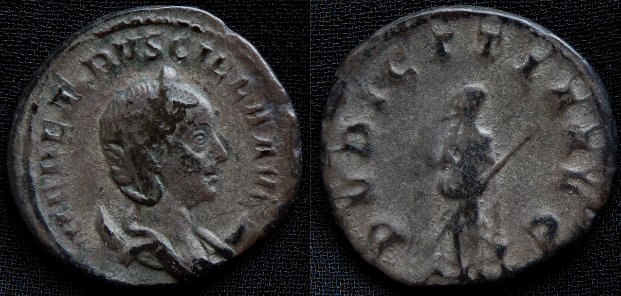 Rom – Herennia Etruscilla, Antoninian, Pudicitia.png