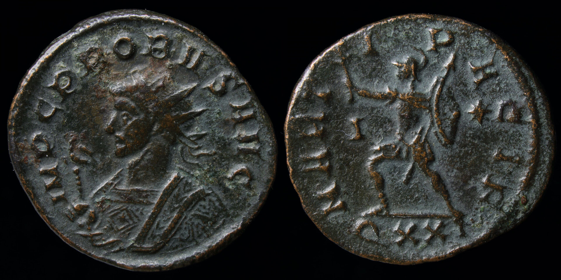 Rom – Probus, Antoninian, Marti Pacif, Ticinum.jpg