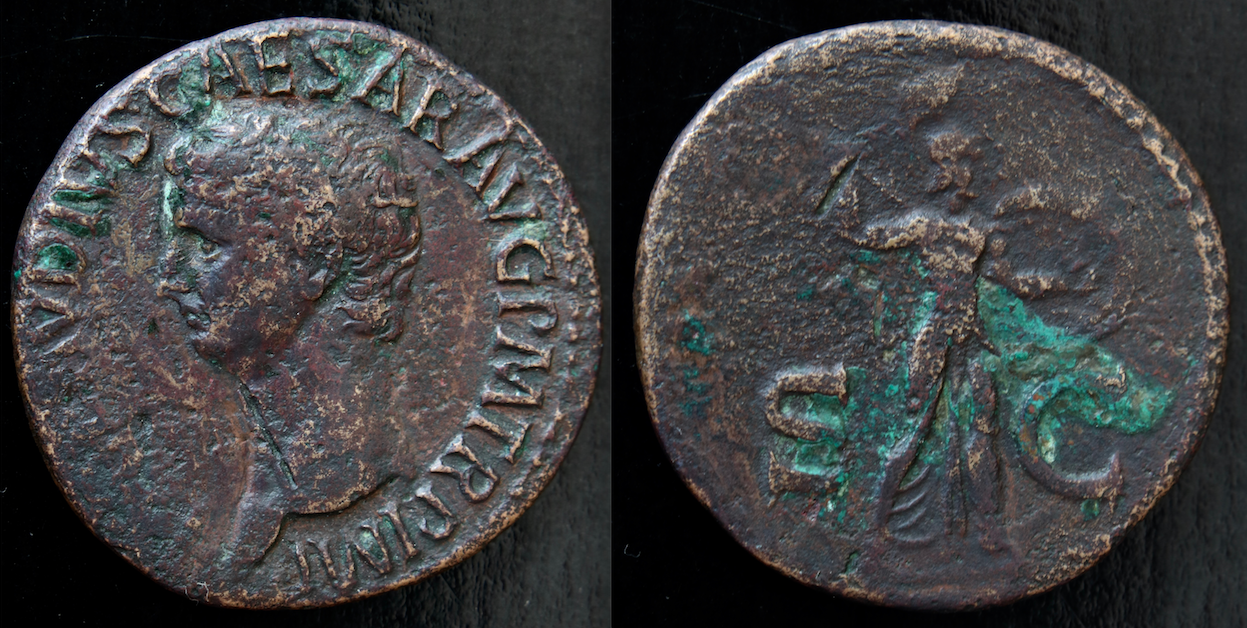 Rom – Claudius, As, Minerva.png