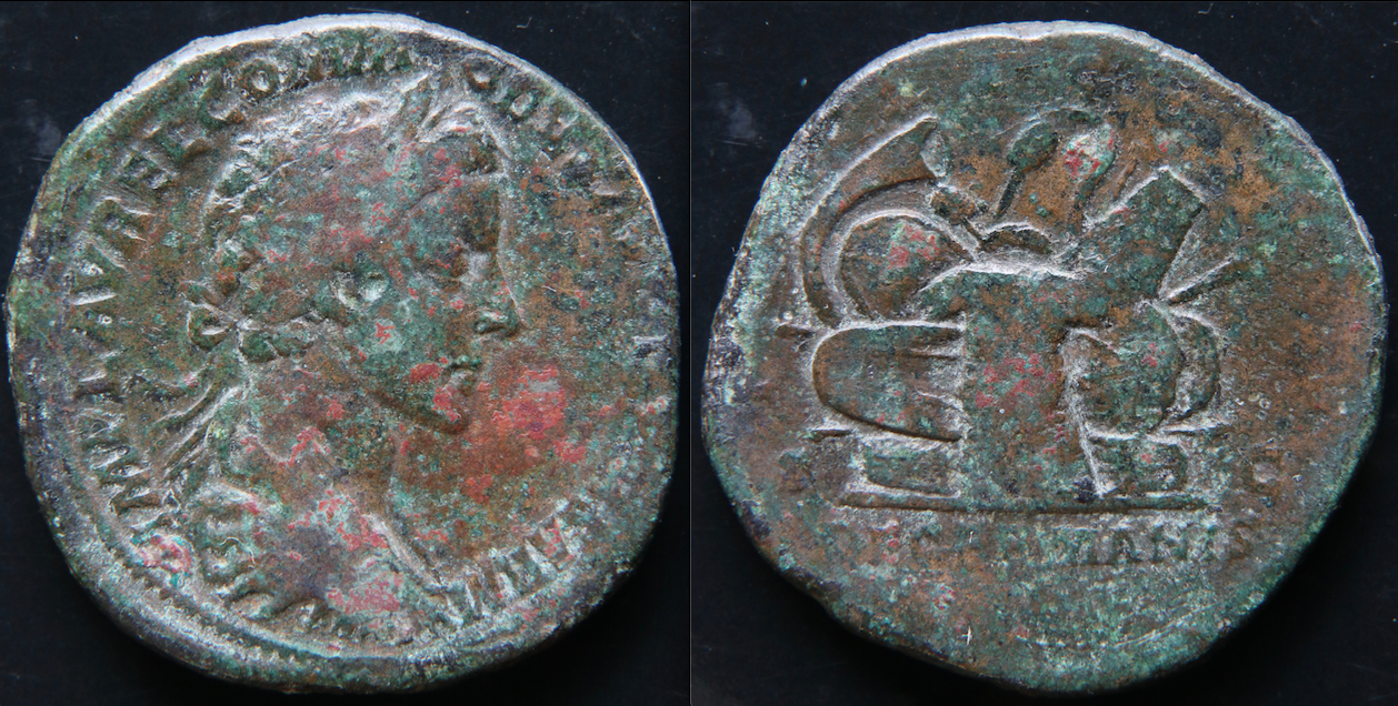 Rom – Commodus, sesterz, de germanis (Foto 2).png