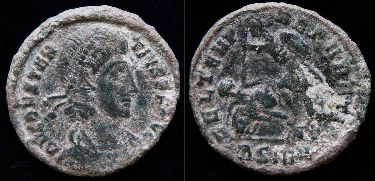 Rom – Constantius II, AE3, Reitersturz, Sirmium 1.png